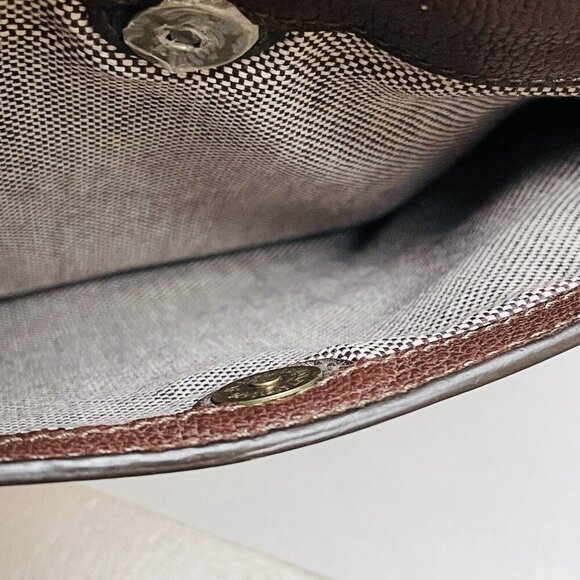 Scully  Leather Messenger Bag Crossbody Briefcase Brown Work Career Travel - Picture 6 of 15